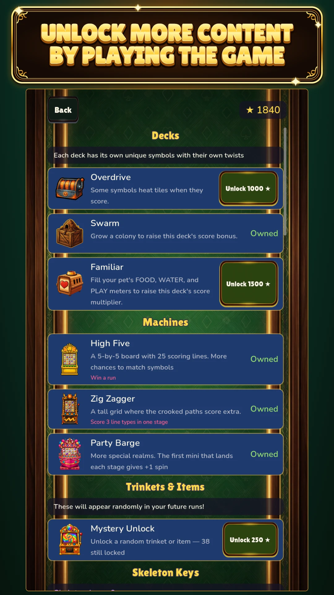 Spinception: Roguelite Slots screenshot